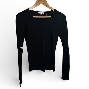 Helmut Lang Vintage Black Long Sleeve Top